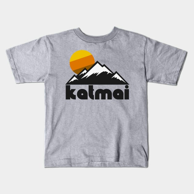 Retro Katmai ))(( Tourist Souvenir National Park Design Kids T-Shirt by darklordpug